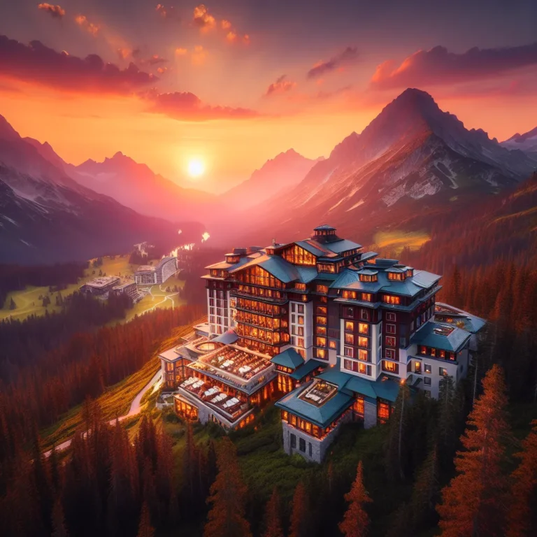 Luksusowy hotel w górach zapewniający relaks i komfort